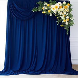 Özel boyut siyah Spandex fon perde kumaşı ağır streç Draping sahne doğum günü partileri için ayrılabilir yeni varış - Product Image 6