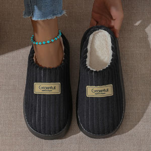 Nouveaux produits en gros : Chaussons d'intérieur à semelle EVA avec doublure en peluche, quantité minimale de commande - Product Image 3