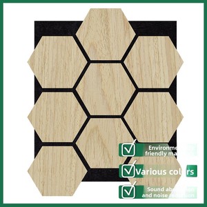 <span class=keywords><strong>Pannello</strong></span> Acustico Decorativo Moderno Esagonale a Rombo in <span class=keywords><strong>Legno</strong></span> Ecologico per Decorazione - Product Image 4
