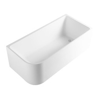 Baignoire rectangulaire moderne et simple de style américain pour maison, hôtel ou gîte, luxe léger, installation autonome