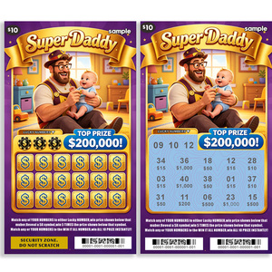Tarjetas de Lotería con Diseño Animado Holográfico Brillante, Impresión Digital con Barniz, Número de la Suerte Personalizado, Premio ODM OEM - Product Image 2