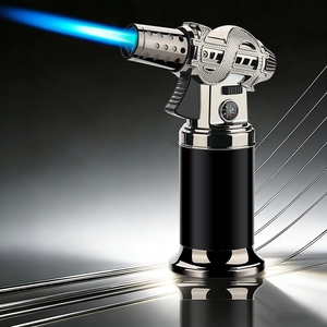 Encendedor de Antorcha Portátil <span class=keywords><strong>a</strong></span> Gas Butano Recargable, Resistente al Viento, de Alta Temperatura, con Ventana Visible, para Barbacoa, Camping, Cigarros y Moxibustión - Product Image 2