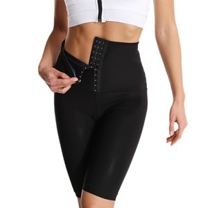 High Waisted Hip Lifting Yoga <b>Pants</b> Black Button <b>Down</b> Shorts Shaping Sports <b>Pants</b> Waist Slimming Tummy Control Sauna Leggings - Product Image 1