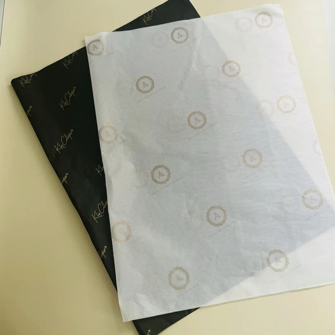 स्वनिर्धारित लोगो मुद्रित रेशम कागज लपेटकर कागज कस्टम उपहार कपड़े पैकेजिंग टिशू पेपर