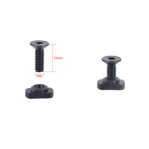<b>Screw</b> & Nut Combo Set / Hardware Kit10mm / 12mmM4 / M5Screw T Nut Set / Hardware Kit With Hex Key Durable Black Fastener - Product Image 4