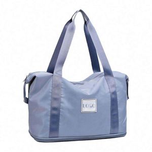Sac de sport pliable imperméable personnalisé, sac de voyage à bandoulière, sac de sport de plein air, sac de voyage en nylon - Product Image 1