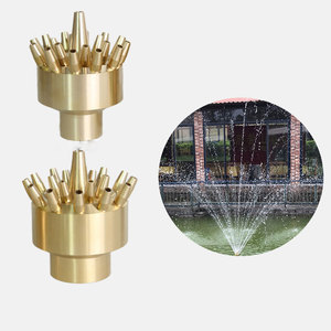 1 \ "1-1/2 \" Kuningan 3 lapis air mancur bunga kepala mulut pipa produk taman batu - Product Image 1