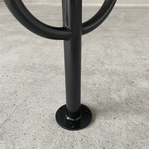 <span class=keywords><strong>Anneau</strong></span> et poste Stylebollard 2 capacité de vélo revêtement en poudre noire porte-vélo supports de stationnement pour vélos - Product Image 5