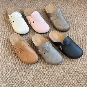 Zoccoli in Pelle con Suola in Sughero, Sandali Bikenstock a Punta Chiusa, <span class=keywords><strong>Ciabatte</strong></span> Casual Vintage per Uomo e <span class=keywords><strong>Donna</strong></span> - Product Image 1