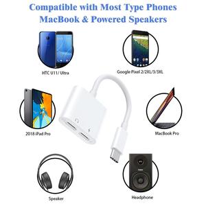 Adaptateur audio et de charge 2-en-1 double USB Type-C avec prise casque 3,5 mm pour téléphone portable et ordinateur portable, protection OTP - Product Image 6