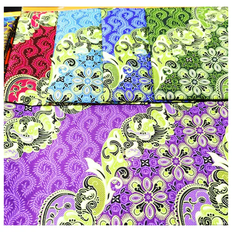 Hot Selling Design Wax Print Groothandel 100% Polyester Afrikaanse Wax Prints Stof 6 Yards Ankara Wax