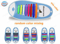 Lacets de chaussures en Silicone multicolores sans cravate lacets élastiques paresseux lacets plats en Silicone