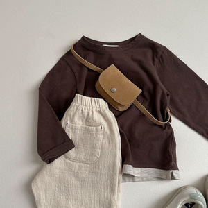 Korean style new frosted children's waist bag, retro leather <b>belt</b>, decorative card holder, casual and versatile waist hanging - Product Image 4
