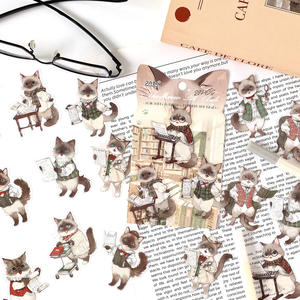 20 autocollants par paquet, série Cute Paws Club, autocollants et décalcomanies pour carnet, imperméables, matériaux pour carnet pour enfants - Product Image 2