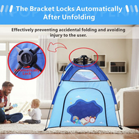 Tente de jeu pop-up automatique pour enfants, tente de jeu pliable rapide et sécurisée pour tout-petits, pour une utilisation en intérieur et en extérieur
