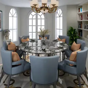 Goede Prijs-Kwaliteitverhouding Trendy Italiaanse Blauwe Onyx Marmeren Eettafel Voor Meubels