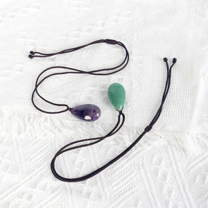 Vente en gros de bijoux en pierres naturelles, pendentifs en pierres précieuses en forme de larme, colliers en cristal pour accessoires - Product Image 6