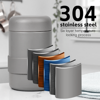 Termo Aohea 360, Hermético y Antiderrames, de Acero Inoxidable 304, Recipiente para Comida, Olla para Guisos, Taza, Termo Doble, Frasco para Comida al Vacío