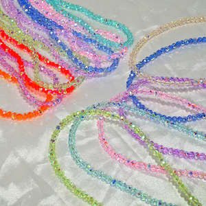 Perles en verre émaillé de 4 mm, plates à 4 faces, fournitures de perlage faites à la main, accessoires de bijoux DIY, non-décolorants, pour colliers et bracelets - Product Image 3