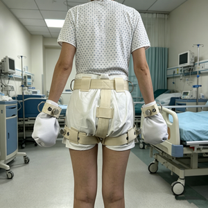 Ensemble de protège-poignets, chevilles et membres en coton respirant, rembourrés et doux, avec attaches de sécurité, pour usage médical (chaussons et moufles) - Product Image 3