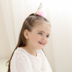 Lovely Girls Sweet Style Lace Swan Hair <strong>Buckle</strong> Hairgrip Headdress Hair <strong>Clips</strong> for Kids - Product Image 3