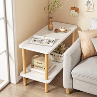 Table de chevet minimaliste nordique en bois massif, Table basse bjflamingo Vente en gros Stockage moderne en bois massif Petite table d'appoint robuste