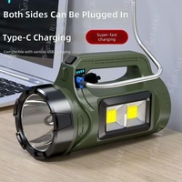Projecteur solaire extérieur haute intensité, lampe de poche portable ultra-lumineuse, lampe de mineur rechargeable, étanche 100-200m
