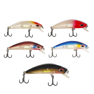 Leurres de pêche coulants ABS Minnow 7cm 10.4g, appâts durs artificiels avec hameçons Mustad, corps lumineux, billes sonores, taux de capture élevé - Product Image 1