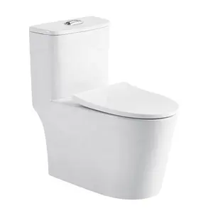 Inodoros de WC de nuevo estilo de fábrica china, inodoro de cerámica de una pieza para baño WC