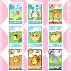 Aimants de réfrigérateur Pokémon style <span class=keywords><strong>timbre</strong></span>, mignons, pour décoration de table, de casier, ou comme cadeau, inspirés des jeux de cartes et des épingles de collection. - Product Image 2
