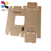 Boîtes d'emballage pliables en carton ondulé kraft pour chaussettes avec fenêtre, fabriquées en Chine