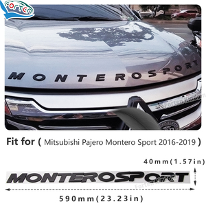 3D ABS ฝากระโปรงหน้าติดฝากระโปรงหน้าติดตราสัญลักษณ์สำหรับ Montero Sport สติกเกอร์กาว2016-2019อุปกรณ์แต่งรถสไตล์ของแท้ - Product Image 2