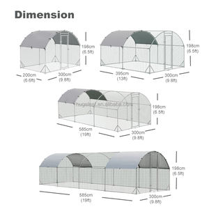 Outdoor Walk-in Dome Roof Large Galvanized Metal Chicken <strong>Run</strong> Enclosure with Entrance for Poultry - Product Image 2