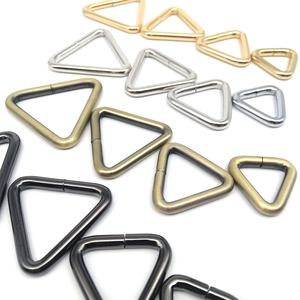 Bolso de mano de Metal de alta calidad de 20mm, 25mm, 32mm y 38mm, correa de cuero, correa para Collar de perro, cadena <span class=keywords><strong>Web</strong></span> O de anillo triangular, cierre de hebilla DIY - Product Image 3