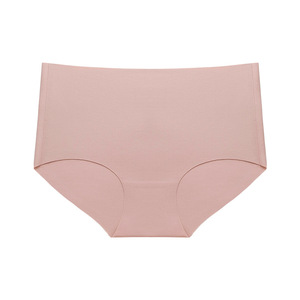 2024 사용자 정의 도매 편안한 스판덱스 원활한 숙녀 따뜻한 팬티 여자의 단단한 패턴 브리프 허리 일반 염색 기술 - Product Image 4