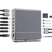 Harga Pabrik 16-In-1 USB C Docking Station MST 16 Port Tipe C Multi-Fungsi HUB Adapter USB 3.0 untuk Komputer Desktop Stok Tersedia