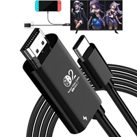 Kabel DHTV OEM 2m PD 100W Pengisian Daya HDTV 4k60hz Tipe C ke Kabel HDTV untuk NS Switch 1/2