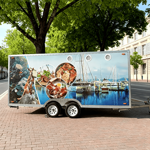 Remorque à café, Food Truck, Cuisine mobile, Remorque de restauration rapide, Camion de service commercial avec fenêtre de service, Remorque de concession - Product Image 1