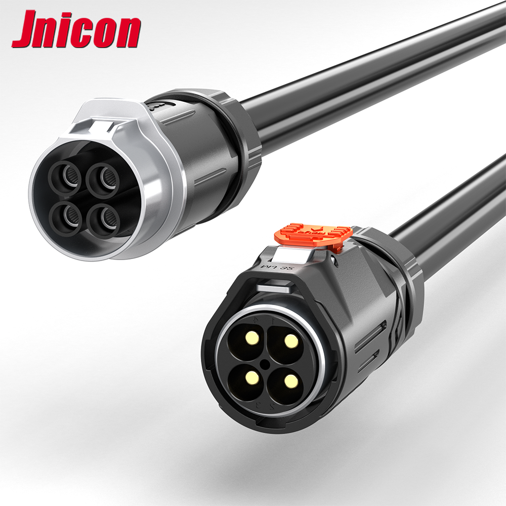 Jnicon 4 Pin MJ32 80A DC кабель питания переменного тока водонепроницаемый IP67 4 P металлический и пластиковый разъем