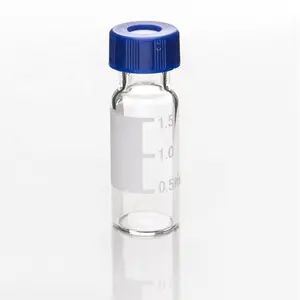 Botol sekrup 2ml untuk Lab Autosampler, botol kaca stabil 9mm 2ml, Vial kromatografi mudah disegel untuk HPLC dan GC