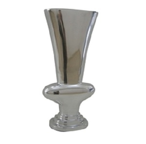 Florero de vidrio de Metal decorativo para el hogar chapado en oro en base cuadrada florero de piso de Metal de mesa fundido de aluminio para Decoración - Product Image 3