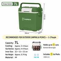 Glacière de grande capacité pour camping en plein air, stand de rue, seau à glace en plastique, organisateur de rangement, boîte de conservation pour voiture