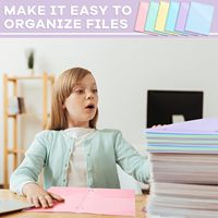 Carpetas de Plástico con Bolsillo Frontal Transparente, Carpetas Resistentes con 2 Bolsillos y Ranura para Tarjetas para Estudiantes, Oficina, Profesores