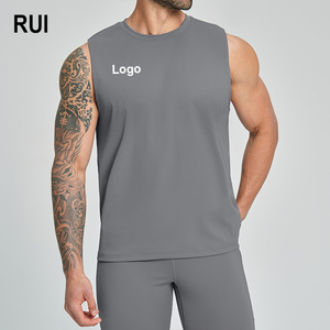 RUIQUWIN – Débardeurs de sport sans manches pour hommes, respirants, très extensibles, couleur unie, pour l'entraînement et le sport - Product Image 1