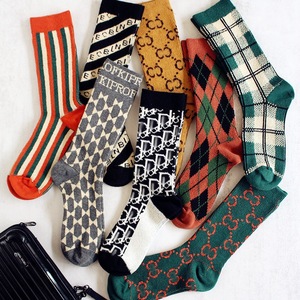 Women Double Needle Double Way <b>Socks</b> European Style Cotton Pile <b>Socks</b> College Style Autumn Winter Mid Length <b>Socks</b> - Product Image 1