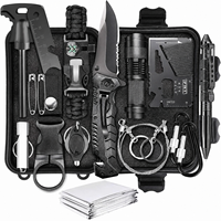 Kit de survie d'urgence NBT pour l'extérieur, 17 en 1, pour l'escalade, la pêche, la chasse, le camping et la randonnée
