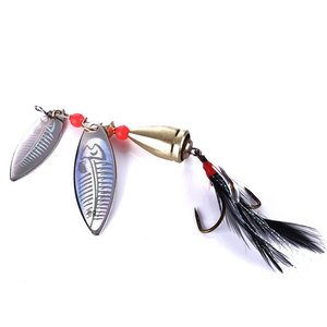 Leurre métallique rigide de type cuillère avec paillettes rotatives, appât artificiel idéal pour la pêche au bar, au <span class=keywords><strong>black</strong></span>-<span class=keywords><strong>bass</strong></span>, spinnerbait, 7.8cm/11g, offre spéciale - Product Image 4