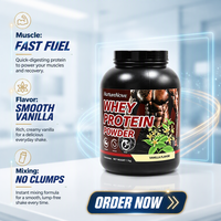 Pilules de protéines de lactosérum fitness les plus vendues pour l'exportation transfrontalière, 1 kg, saveur vanille, pour une meilleure densité osseuse, Chine continentale, TikTok
