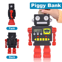 Boîte d'épargne de tirelire numérique en forme de robot pour garçons et filles pour enfants