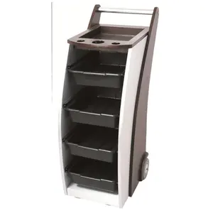 Troli Salon Warna Rambut Cantik Pemotong Salon Putih & Hitam Berguna Bahan Tahan Lama - Product Image 1